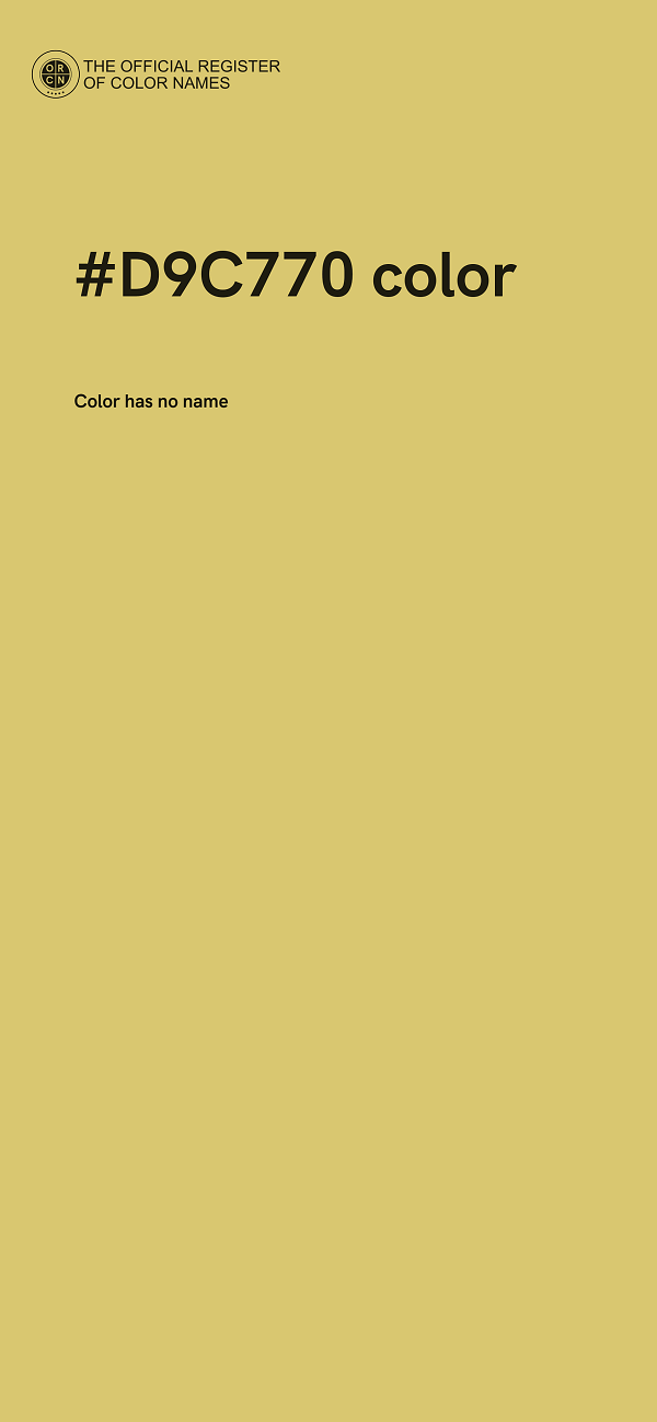 #D9C770 color image
