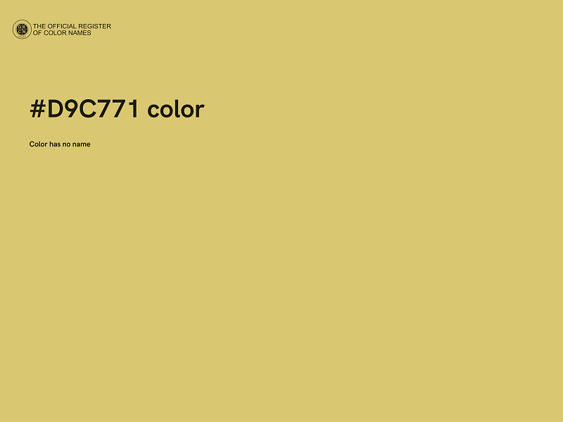 #D9C771 color image