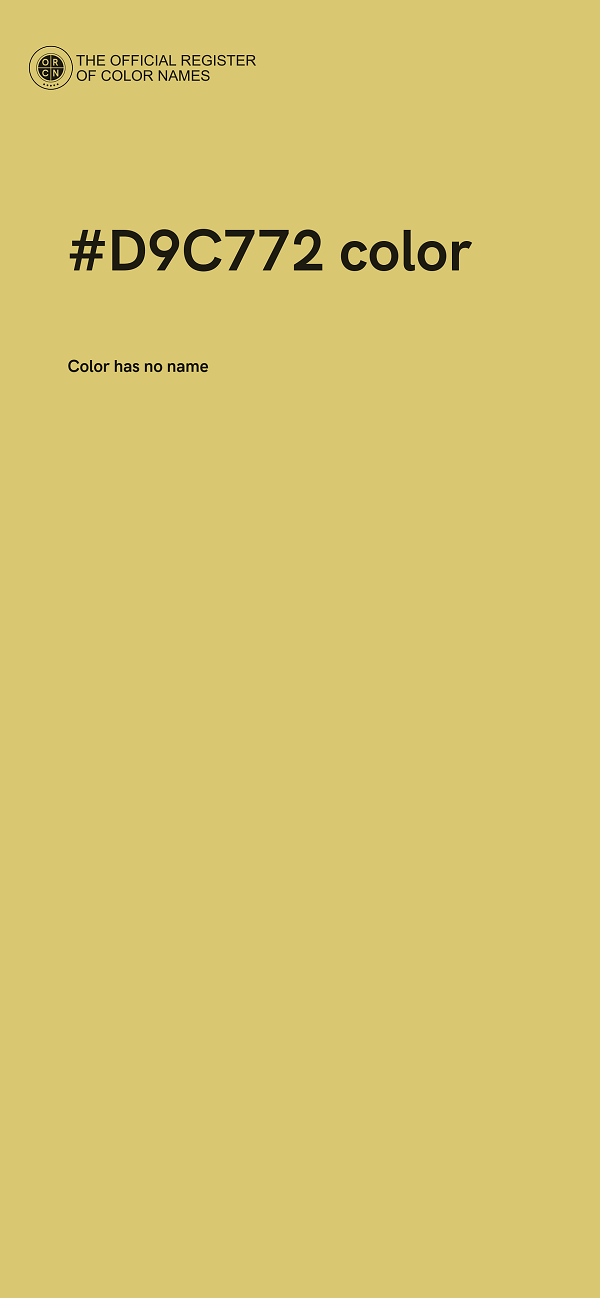 #D9C772 color image