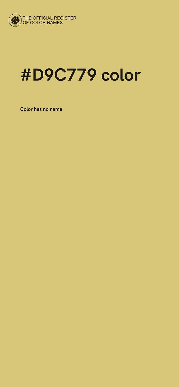 #D9C779 color image