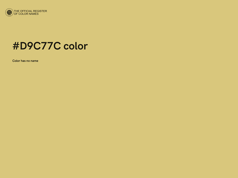 #D9C77C color image