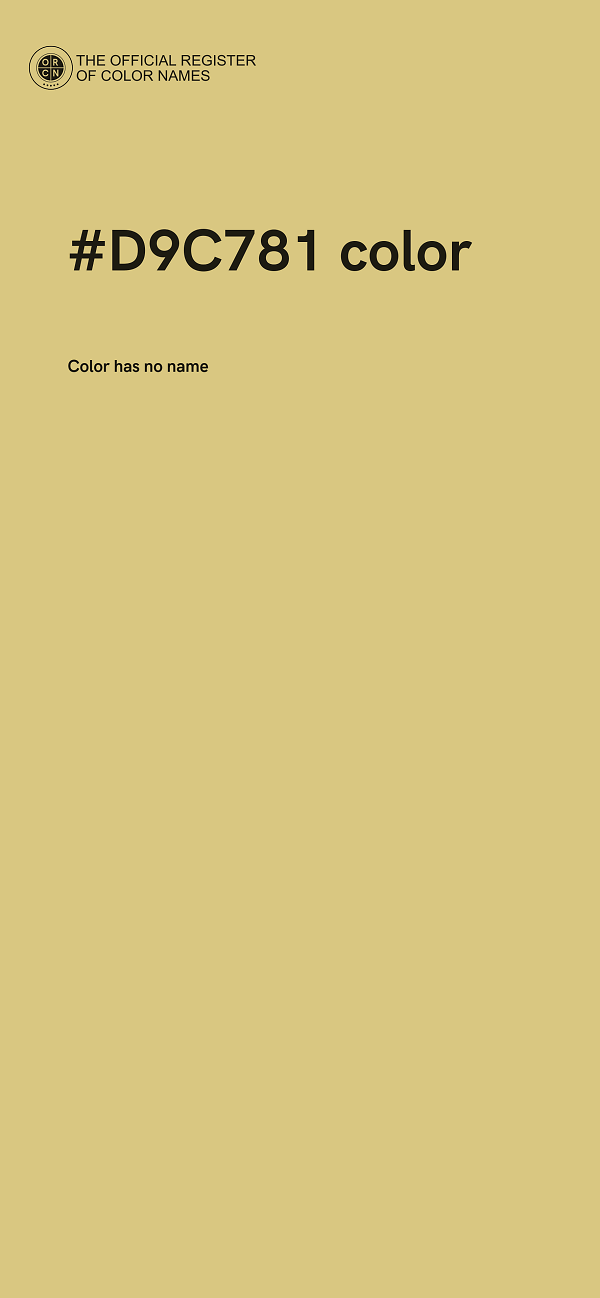 #D9C781 color image