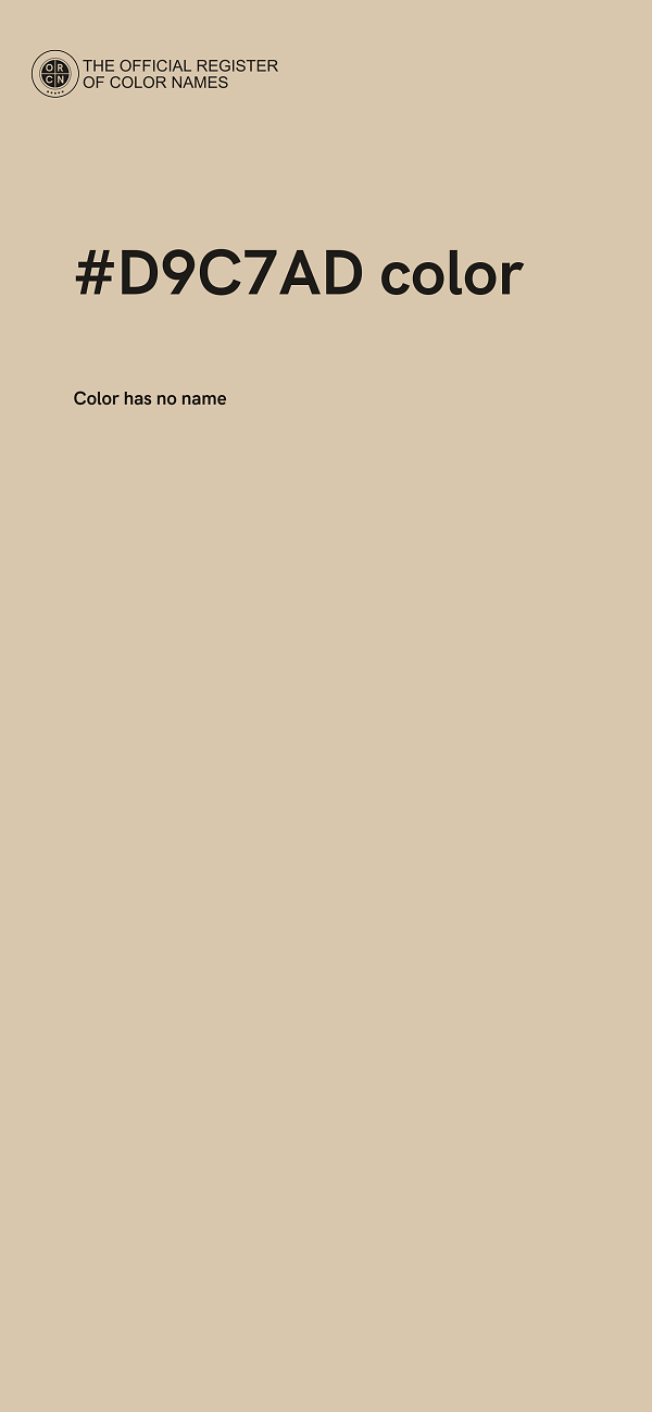 #D9C7AD color image