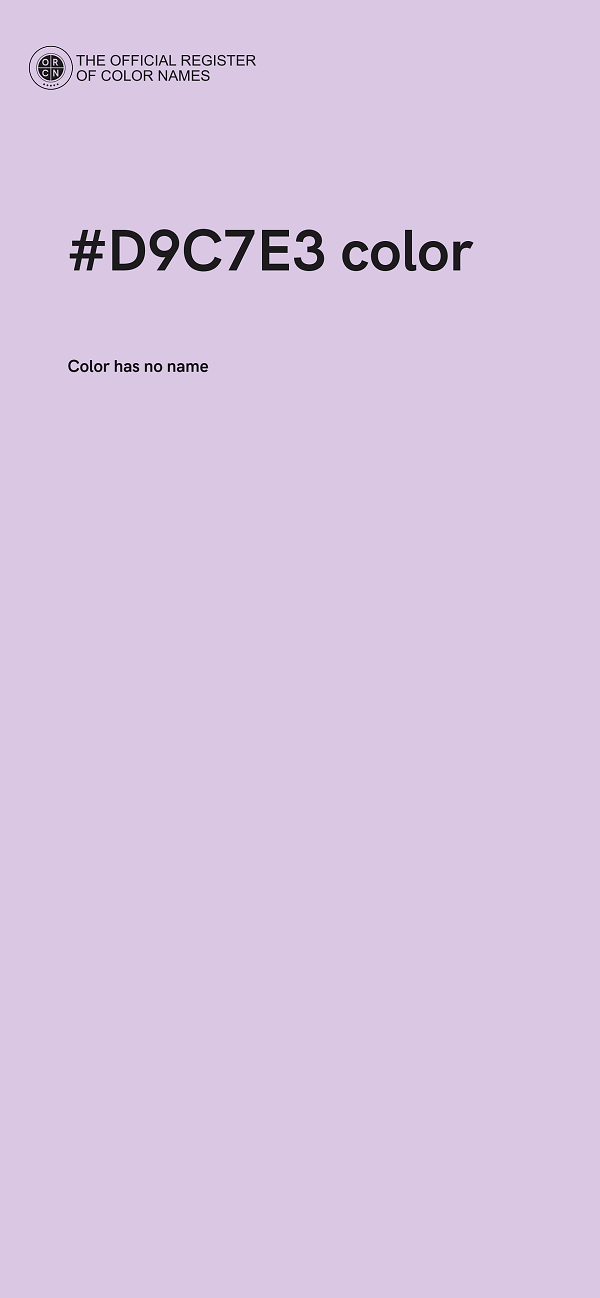 #D9C7E3 color image