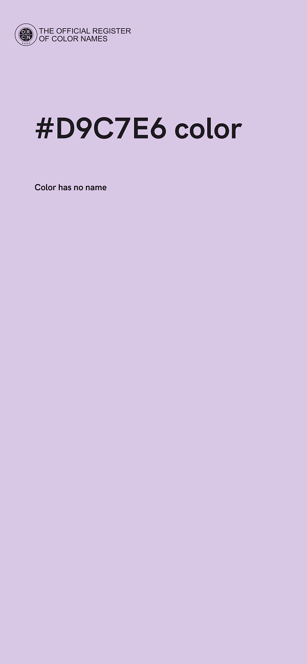#D9C7E6 color image
