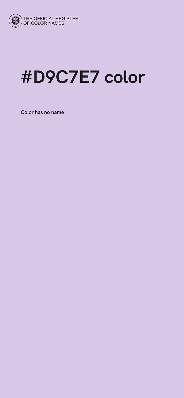 #D9C7E7 color image