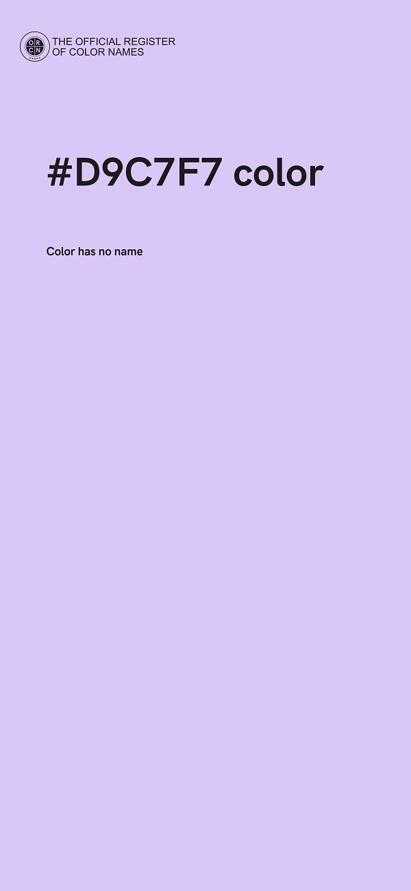 #D9C7F7 color image