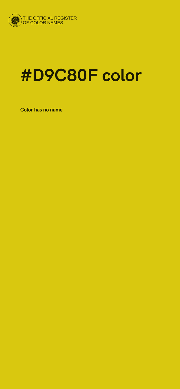 #D9C80F color image