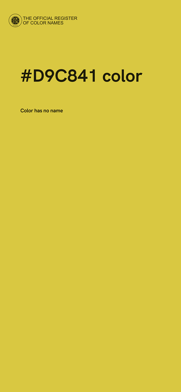 #D9C841 color image