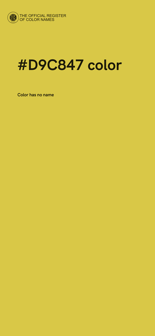 #D9C847 color image