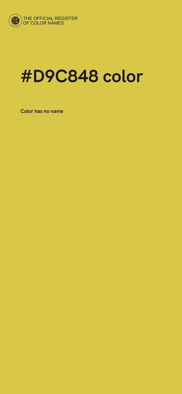 #D9C848 color image