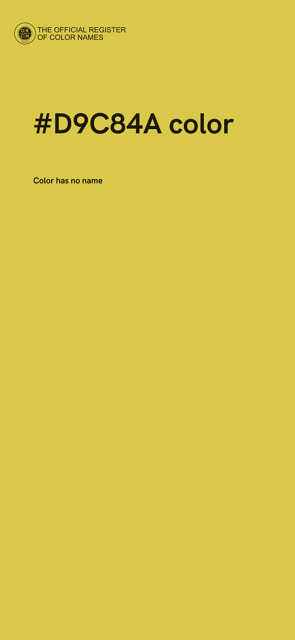 #D9C84A color image