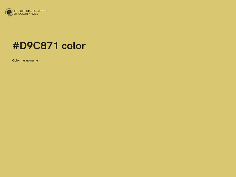 #D9C871 color image