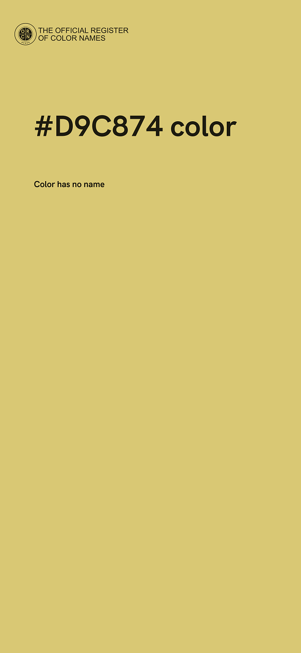 #D9C874 color image