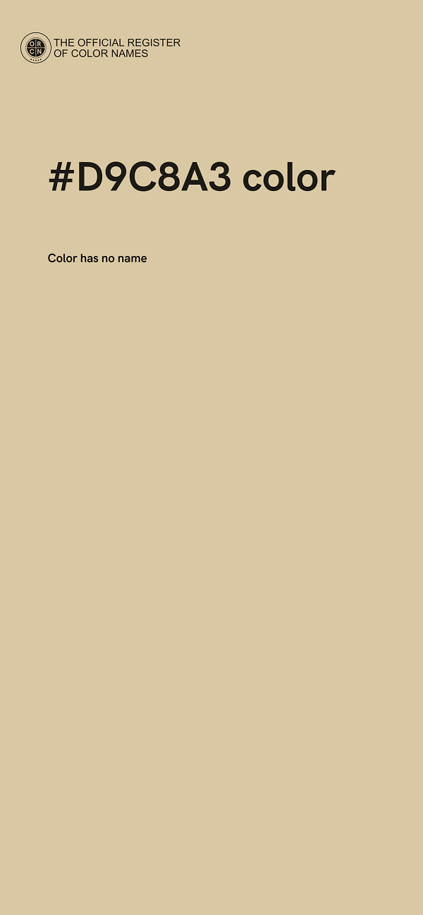 #D9C8A3 color image