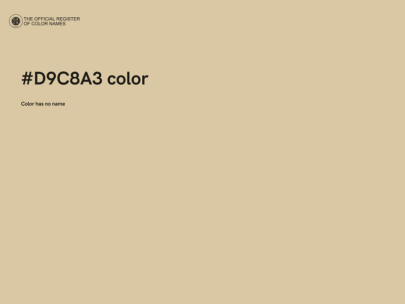 #D9C8A3 color image