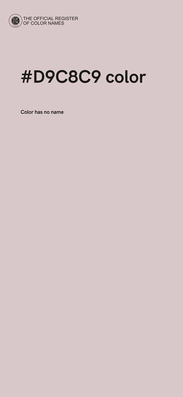 #D9C8C9 color image