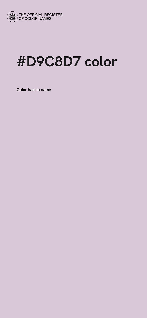 #D9C8D7 color image