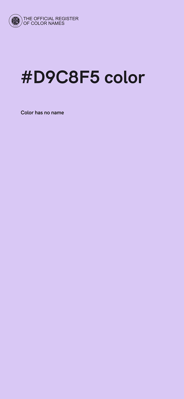 #D9C8F5 color image