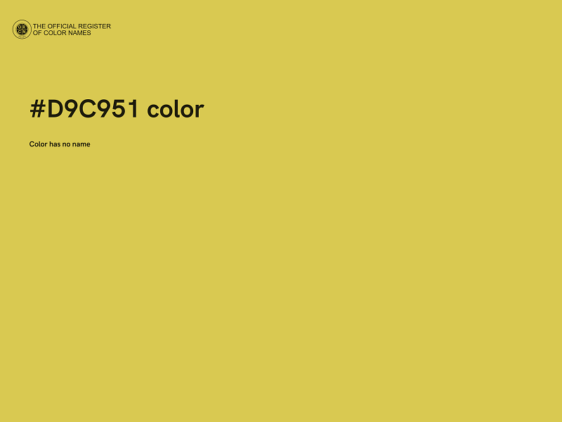 #D9C951 color image