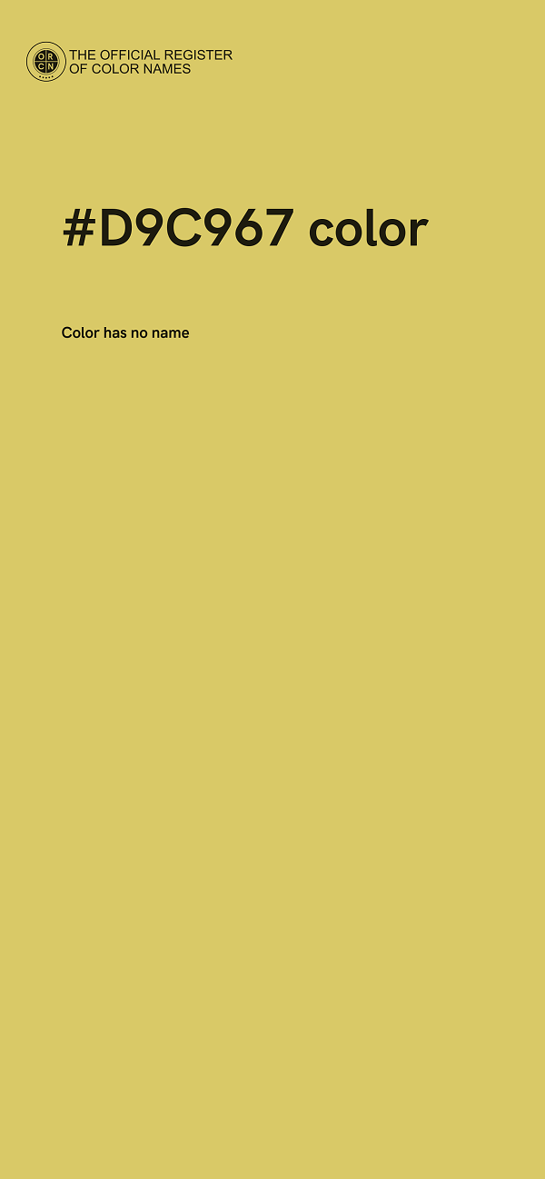 #D9C967 color image