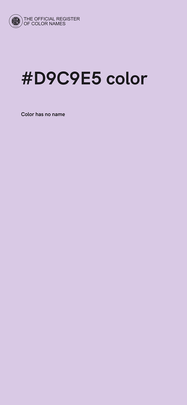 #D9C9E5 color image