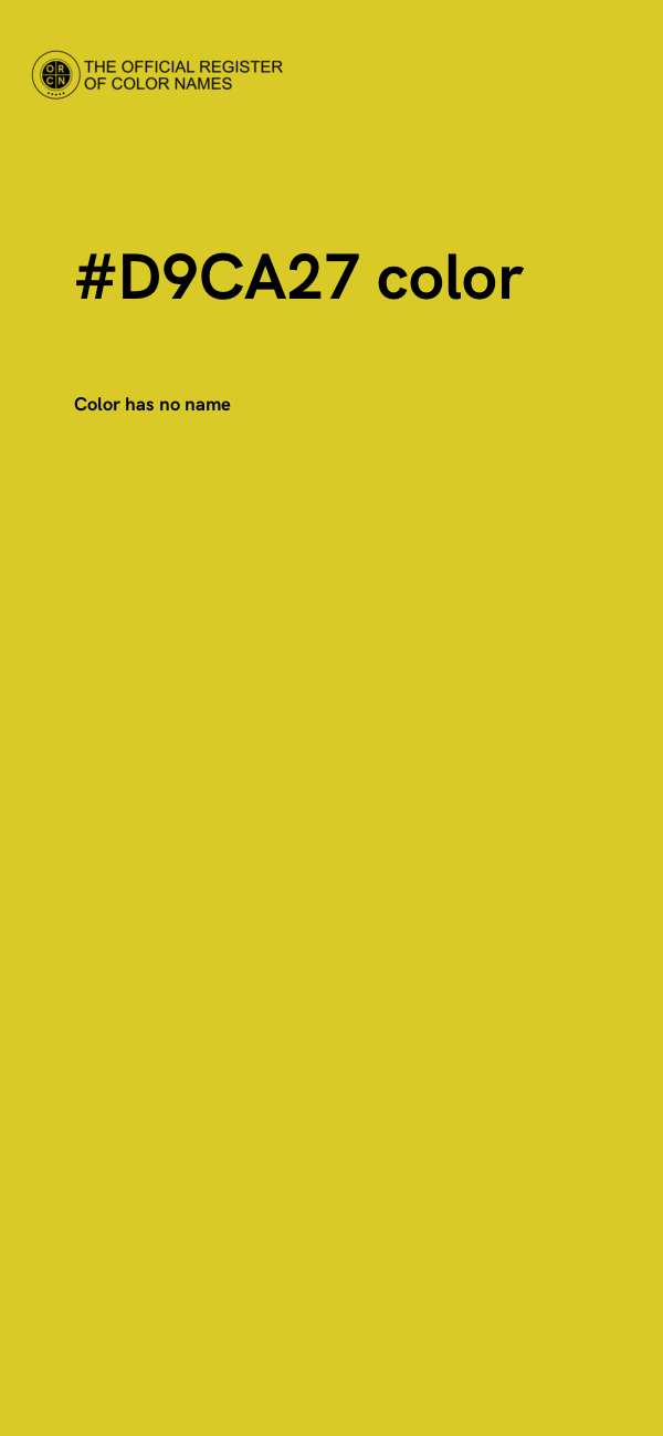 #D9CA27 color image