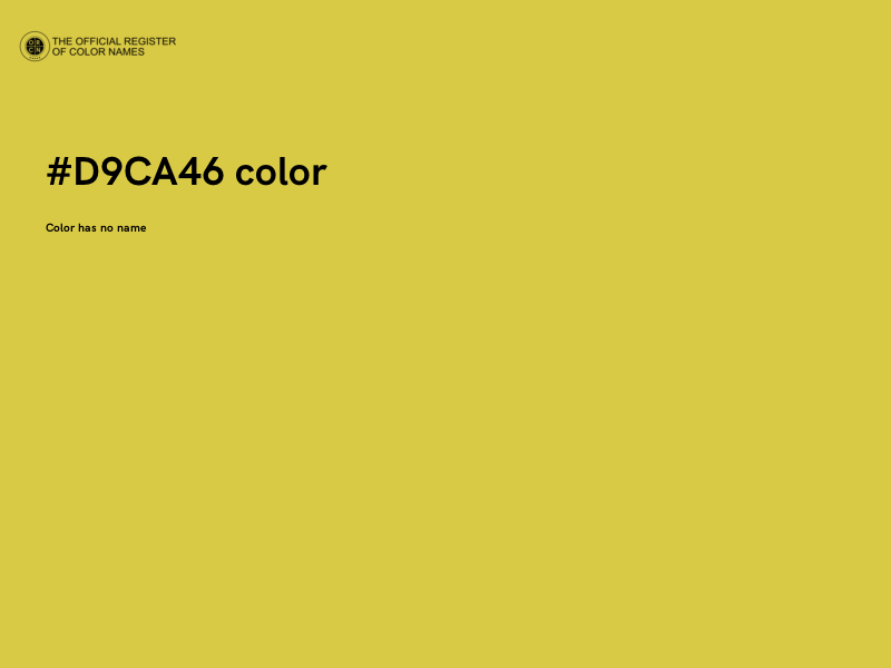 #D9CA46 color image