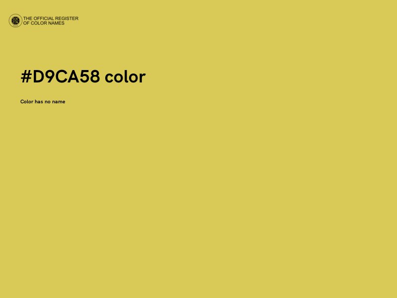 #D9CA58 color image