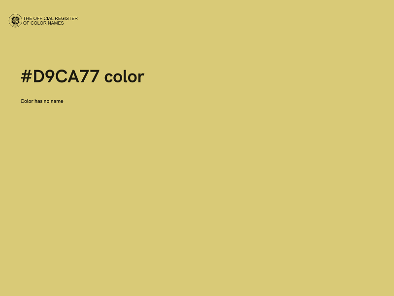 #D9CA77 color image