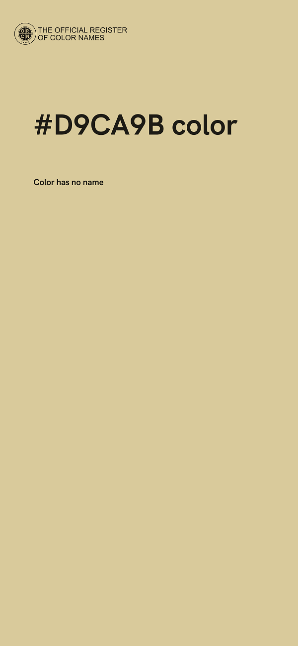 #D9CA9B color image