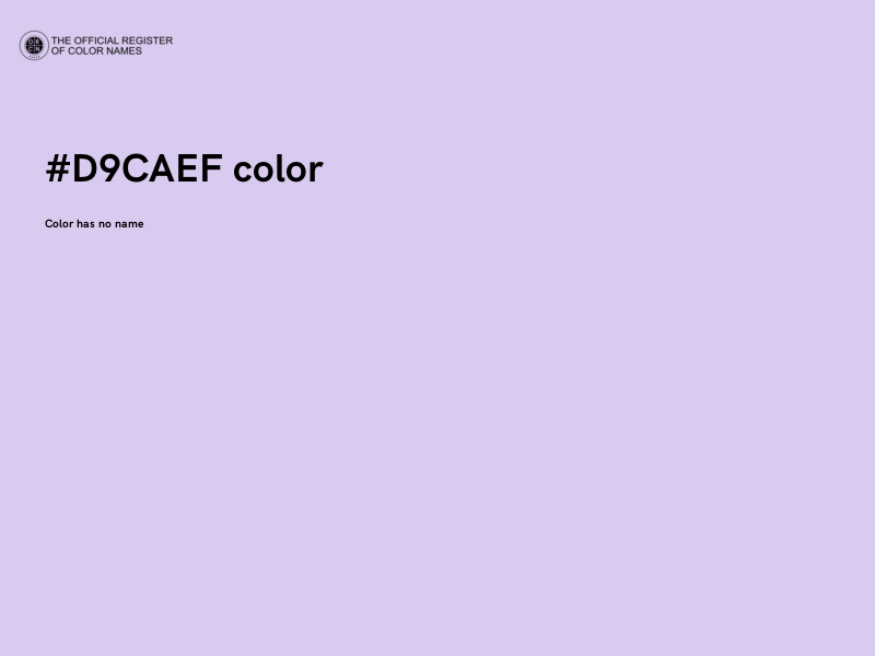 #D9CAEF color image