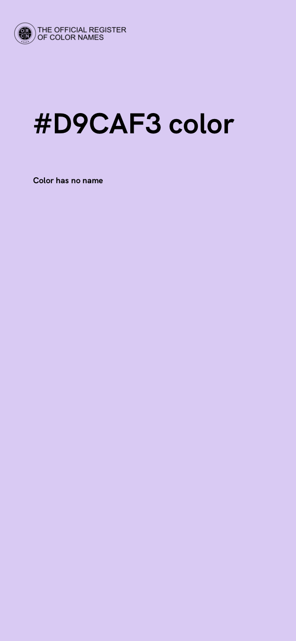 #D9CAF3 color image
