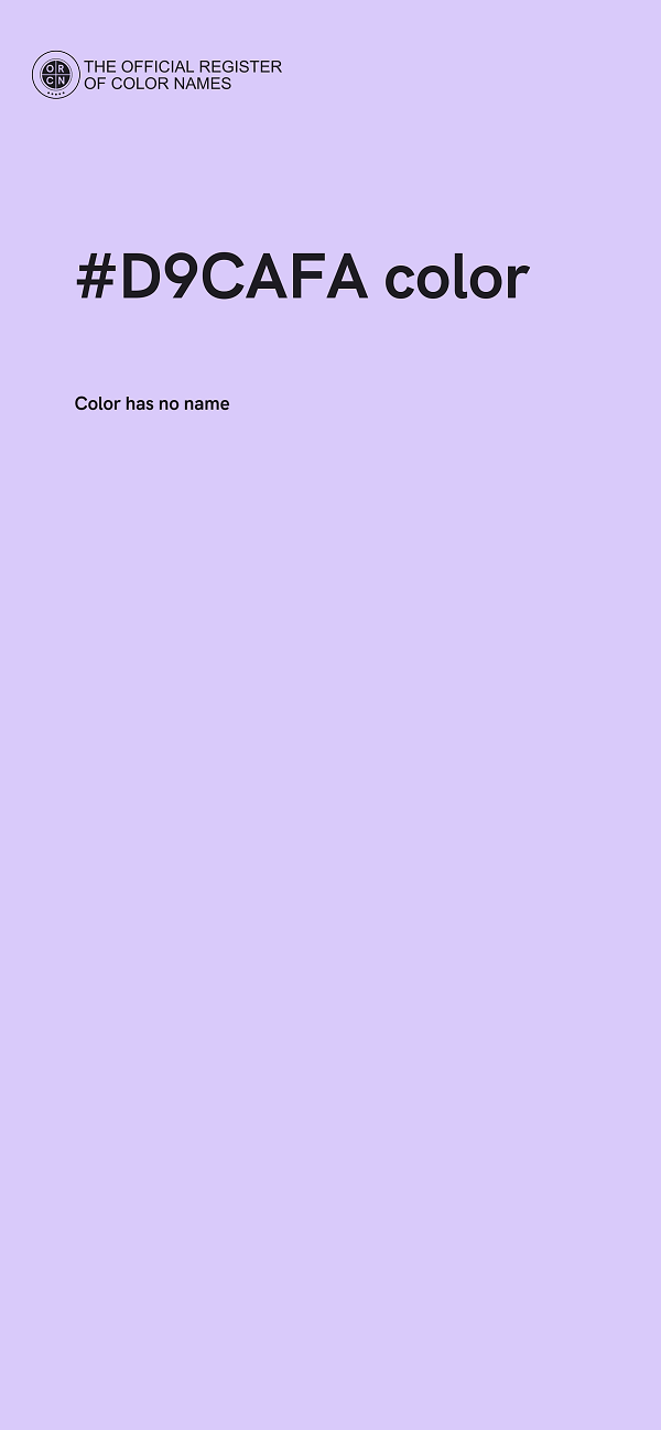 #D9CAFA color image