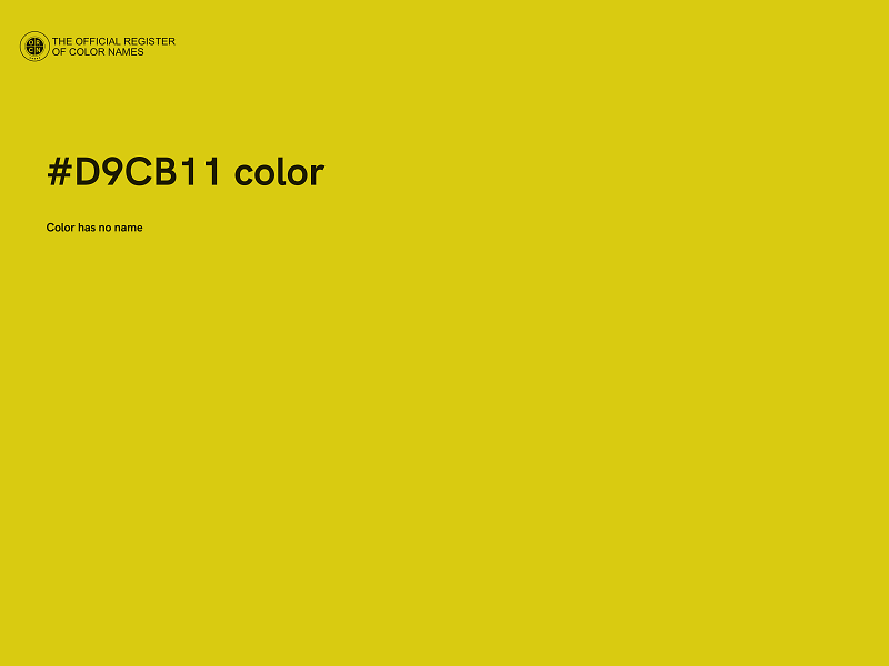 #D9CB11 color image
