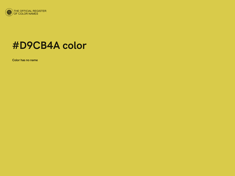 #D9CB4A color image