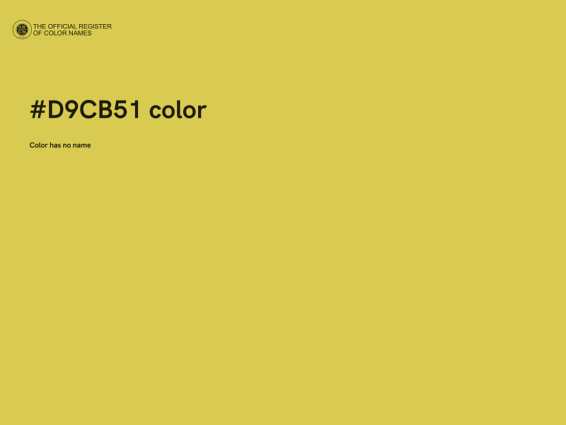 #D9CB51 color image