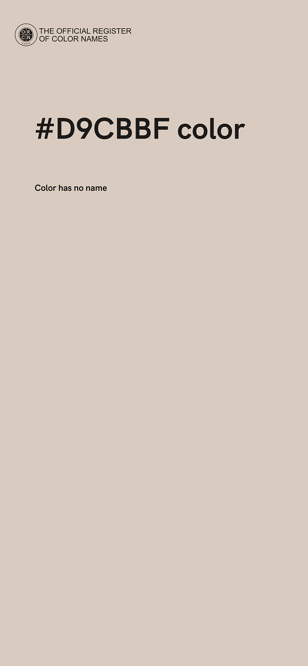 #D9CBBF color image