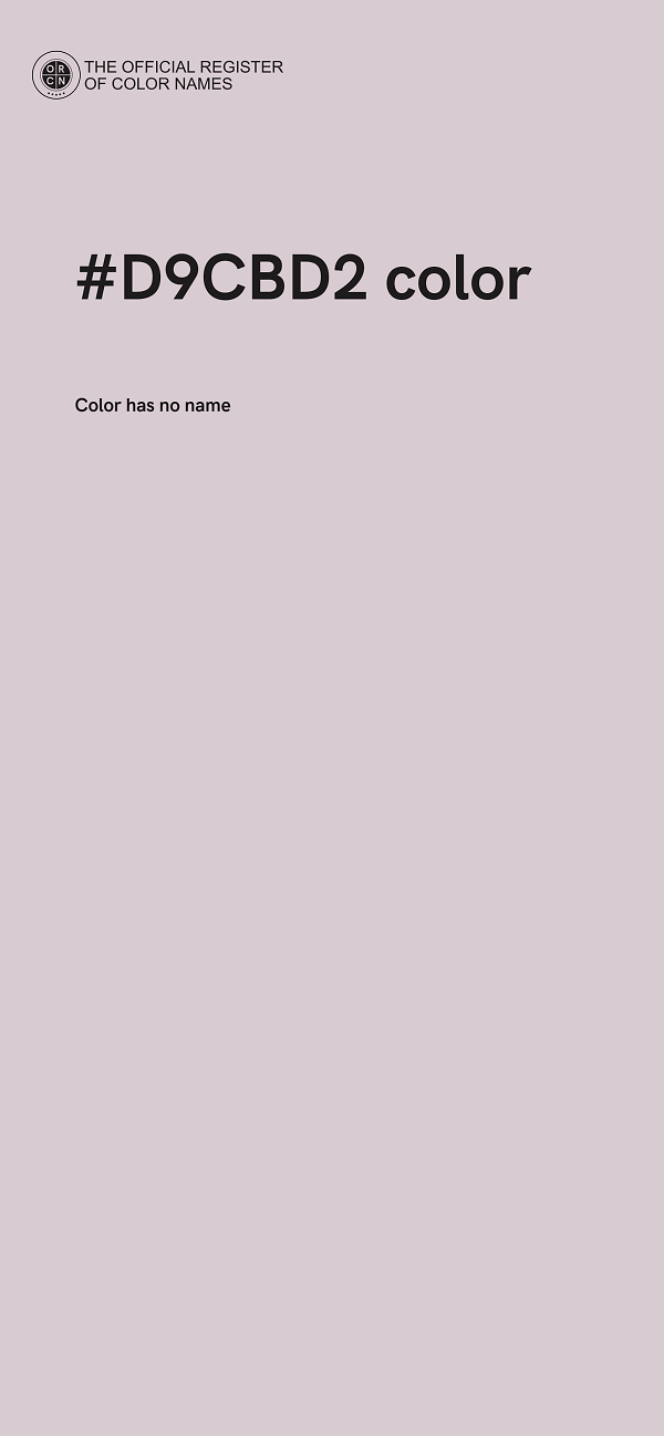 #D9CBD2 color image