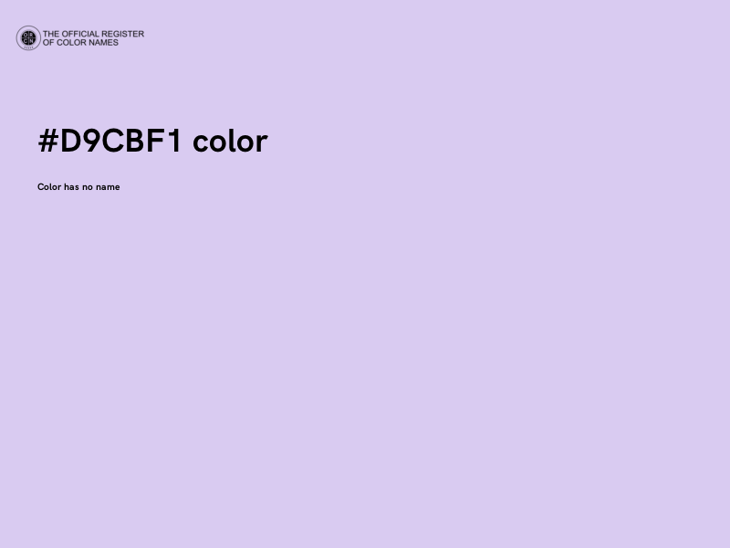 #D9CBF1 color image
