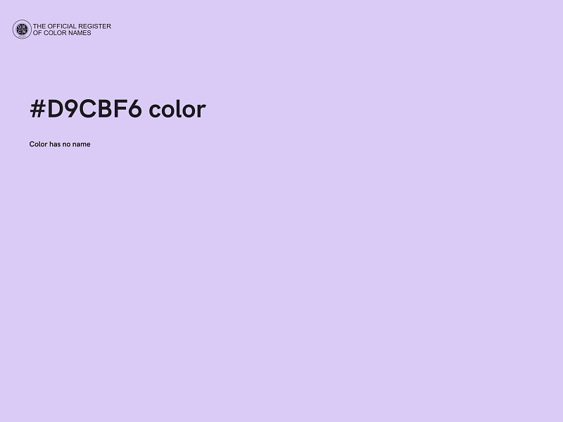 #D9CBF6 color image