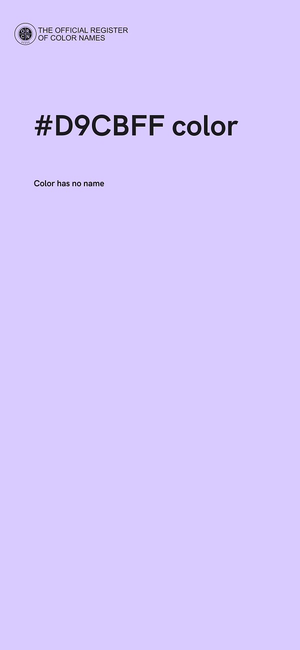 #D9CBFF color image