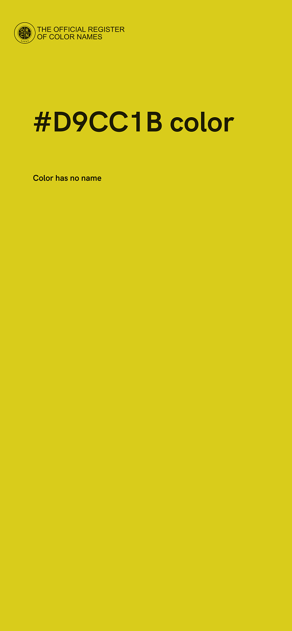 #D9CC1B color image