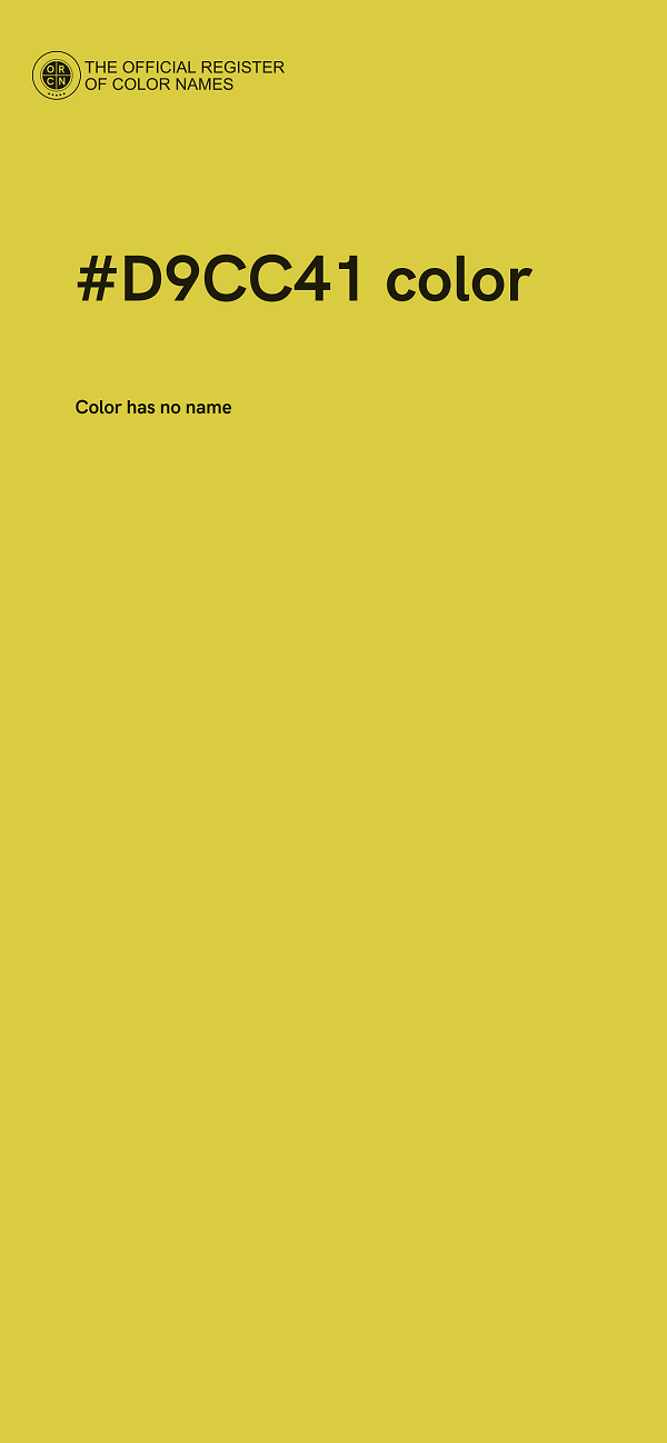 #D9CC41 color image