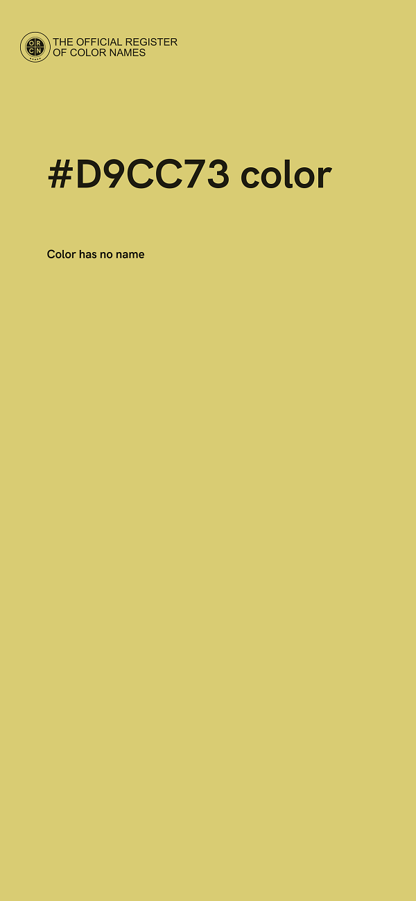 #D9CC73 color image