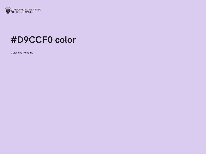#D9CCF0 color image