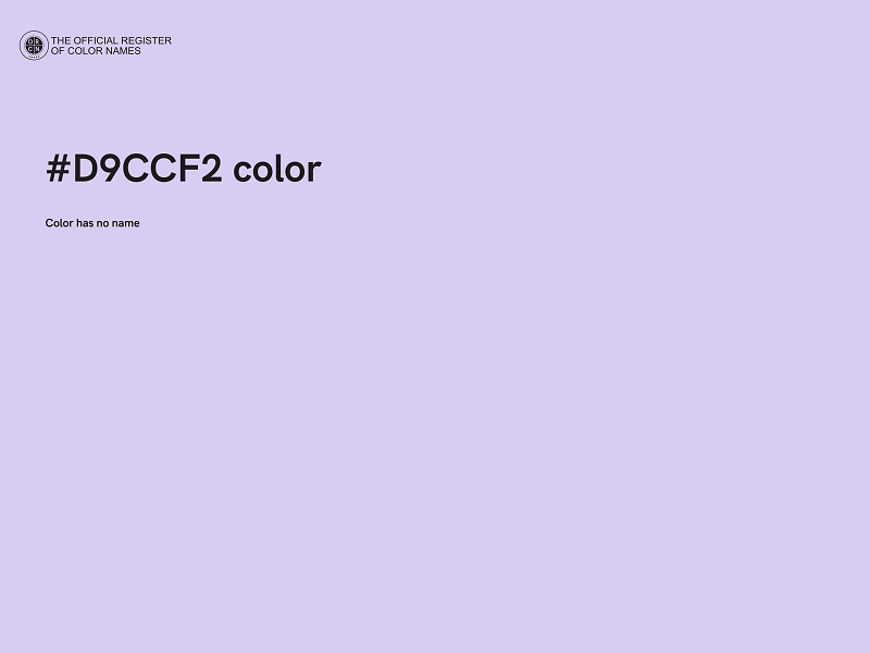 #D9CCF2 color image