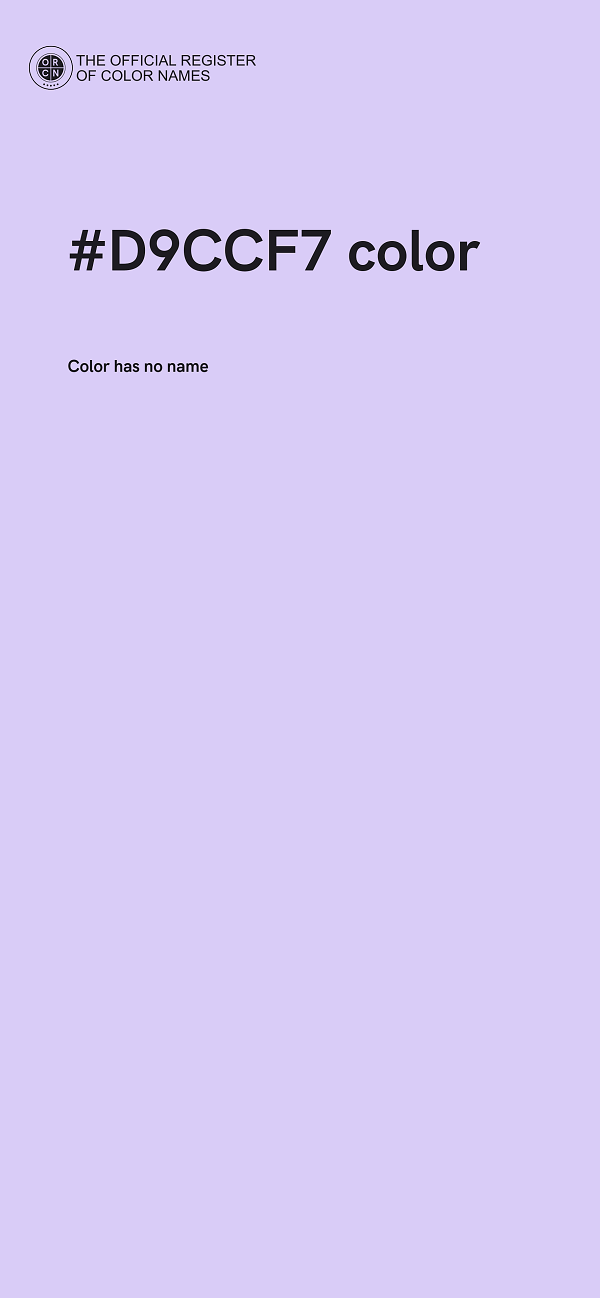 #D9CCF7 color image