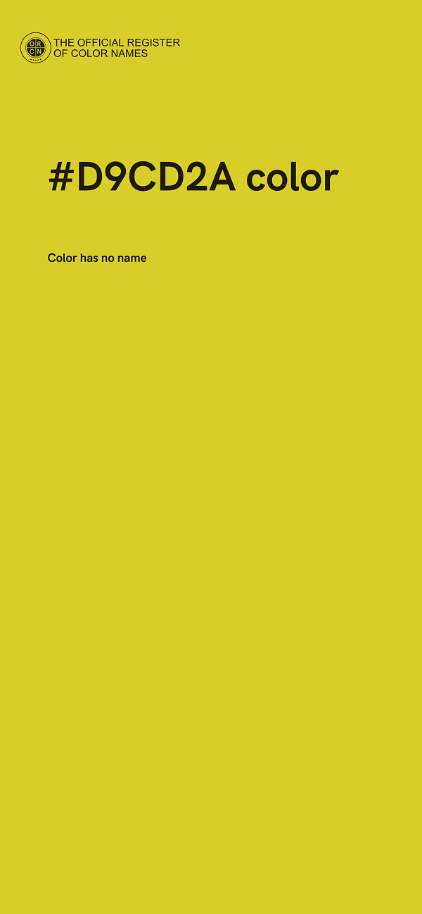 #D9CD2A color image