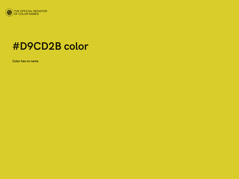 #D9CD2B color image